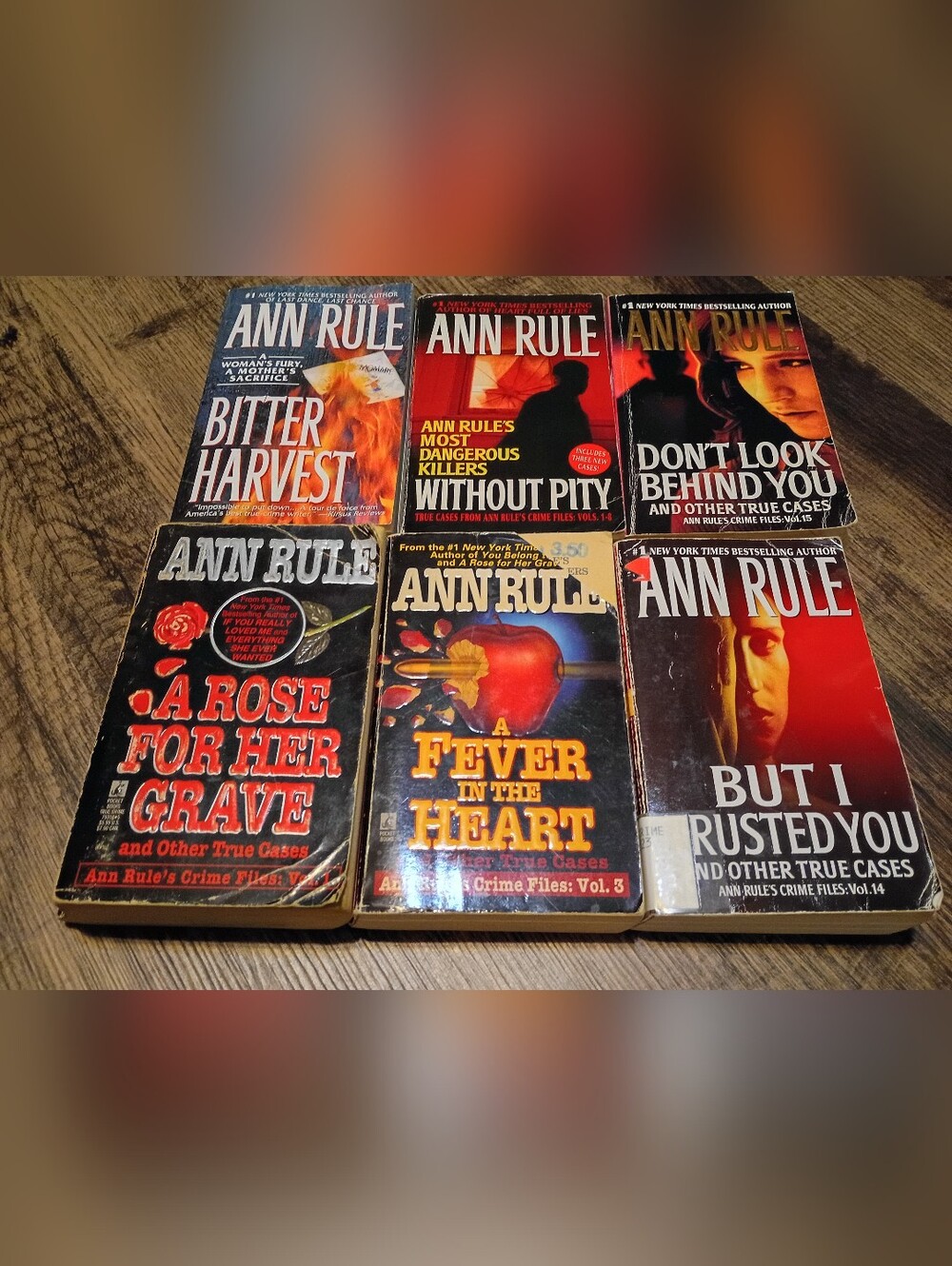 Six Ann Rule True Crime Smaller Paperback Books Pre-owned*Price is for all six